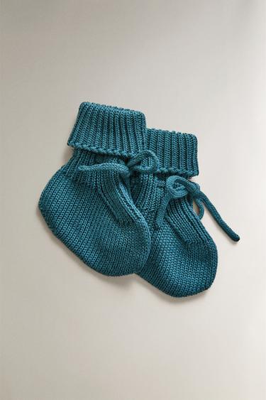 KNIT BABY BOOTIES - Blue by Zara - Image 2