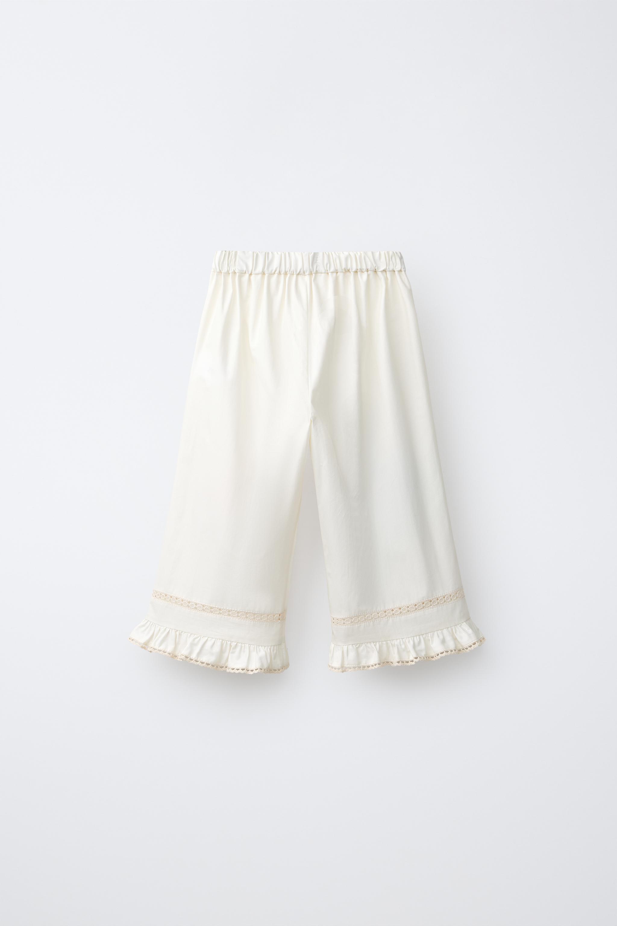 Детские брюки Zara FLORAL PRINT WIDE LEG PANTS — фото 3