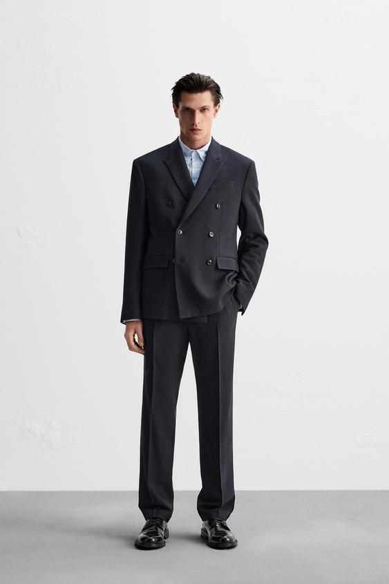HERRINGBONE TEXTURE SUIT ZARA Canada