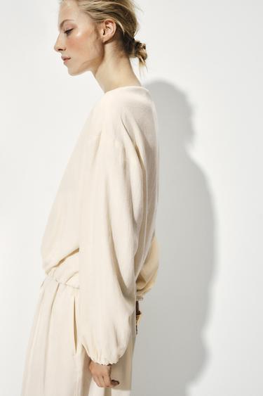 JAQUETA BOMBER COM LINHO - Cru da Zara