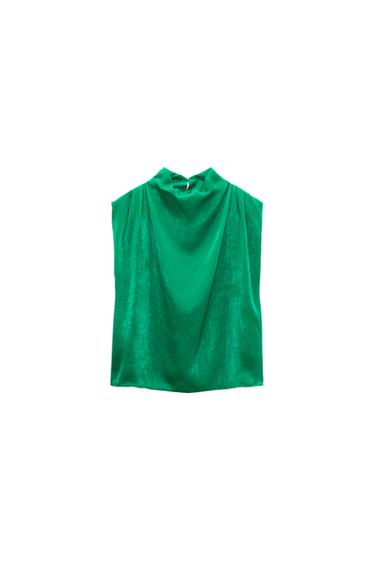TOP SATINADO FRUNCES