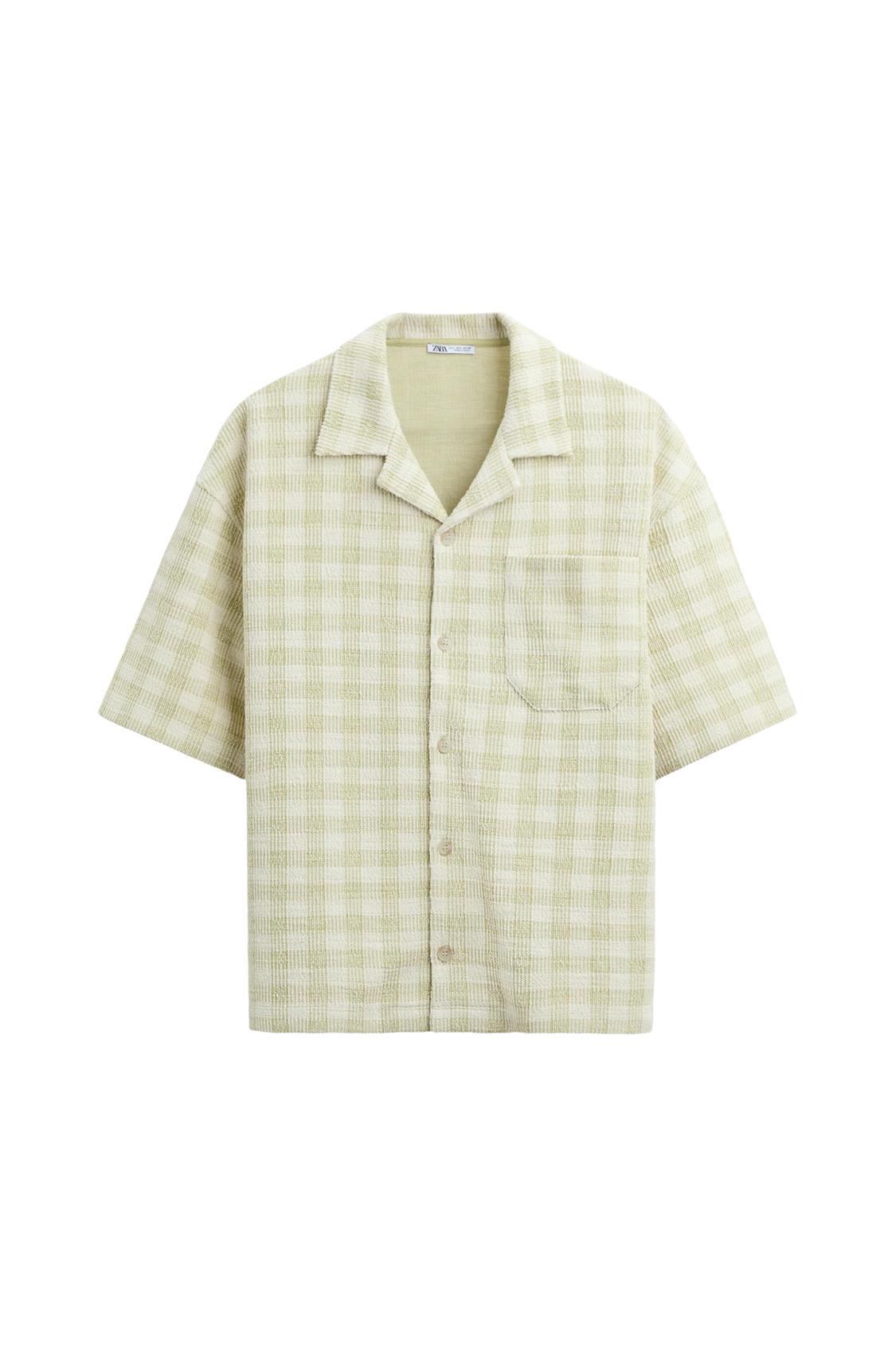 TEXTURED CHECKERED SHIRT - Image 4
