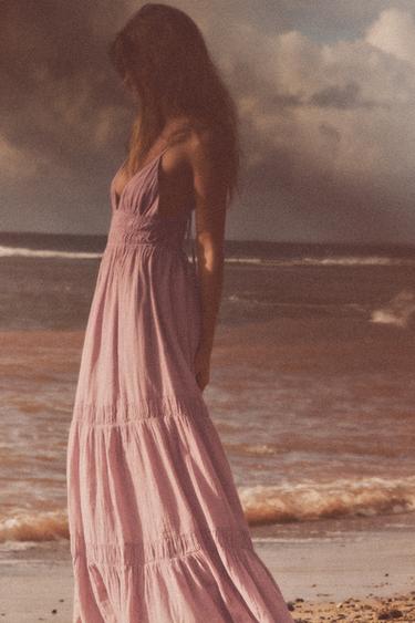 GAUZE MIDI DRESS - Pastel pink by Zara - Image 2