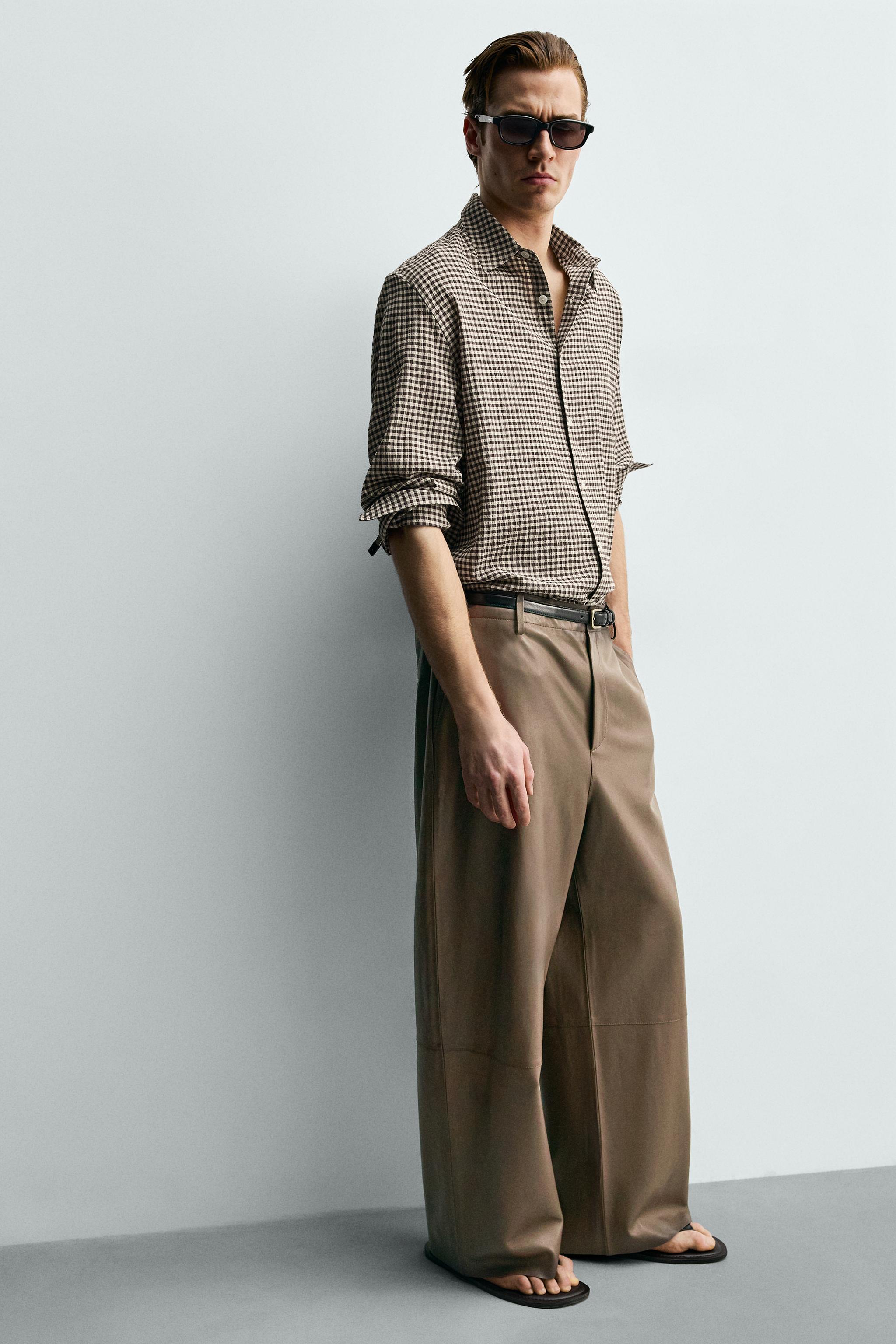 LEATHER BALLOON FIT PANTS