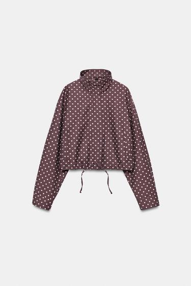 POLKA DOT JACKET - Aubergine by Zara