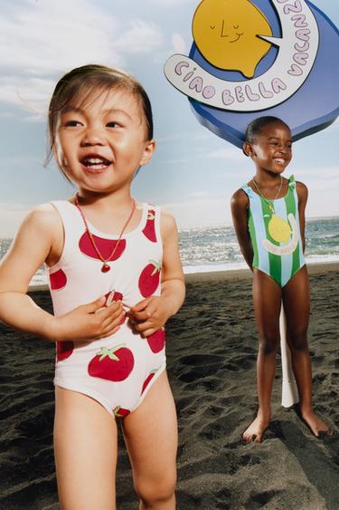 2-6 YEARS/ PRINTED SWIM SHORTS - Red by Zara