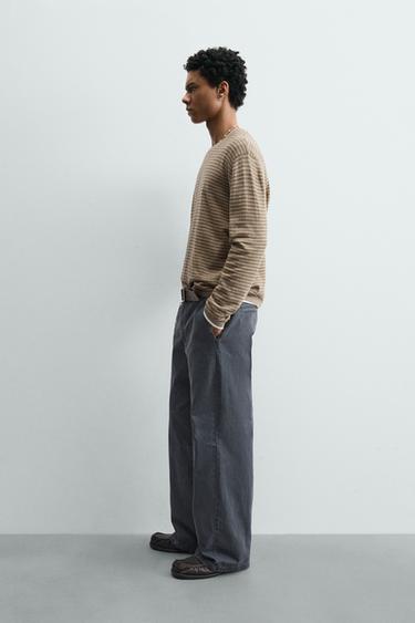 STRIPED JACQUARD JUMPER - camel by Zara - Image 3