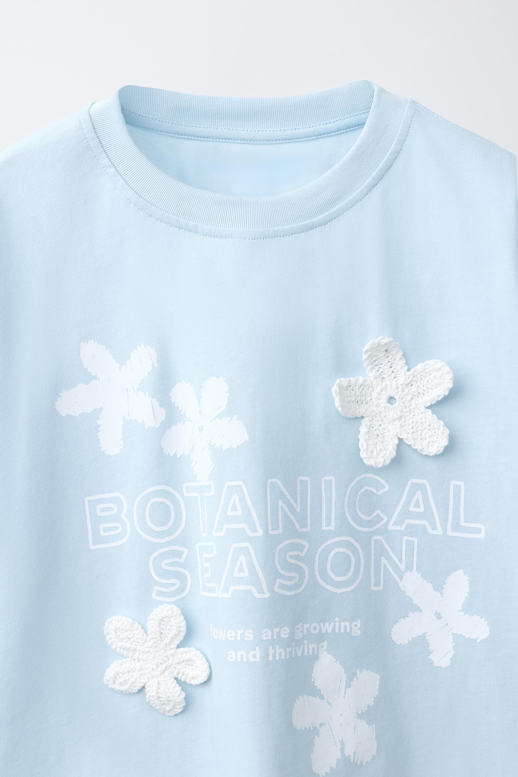 CROCHET FLORAL T-SHIRT