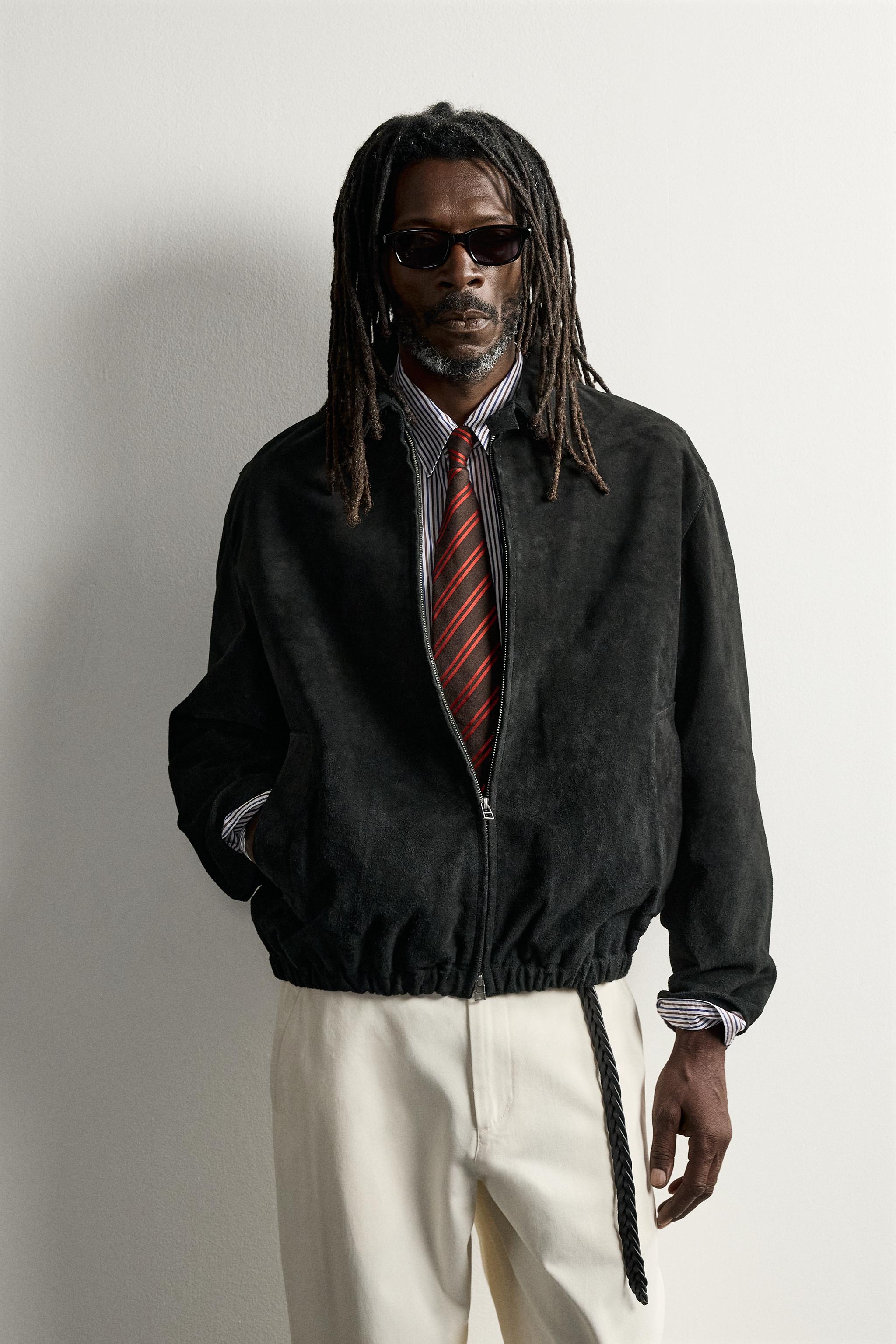 AARON LEVINE X ZARA SUEDE LEATHER JACKET