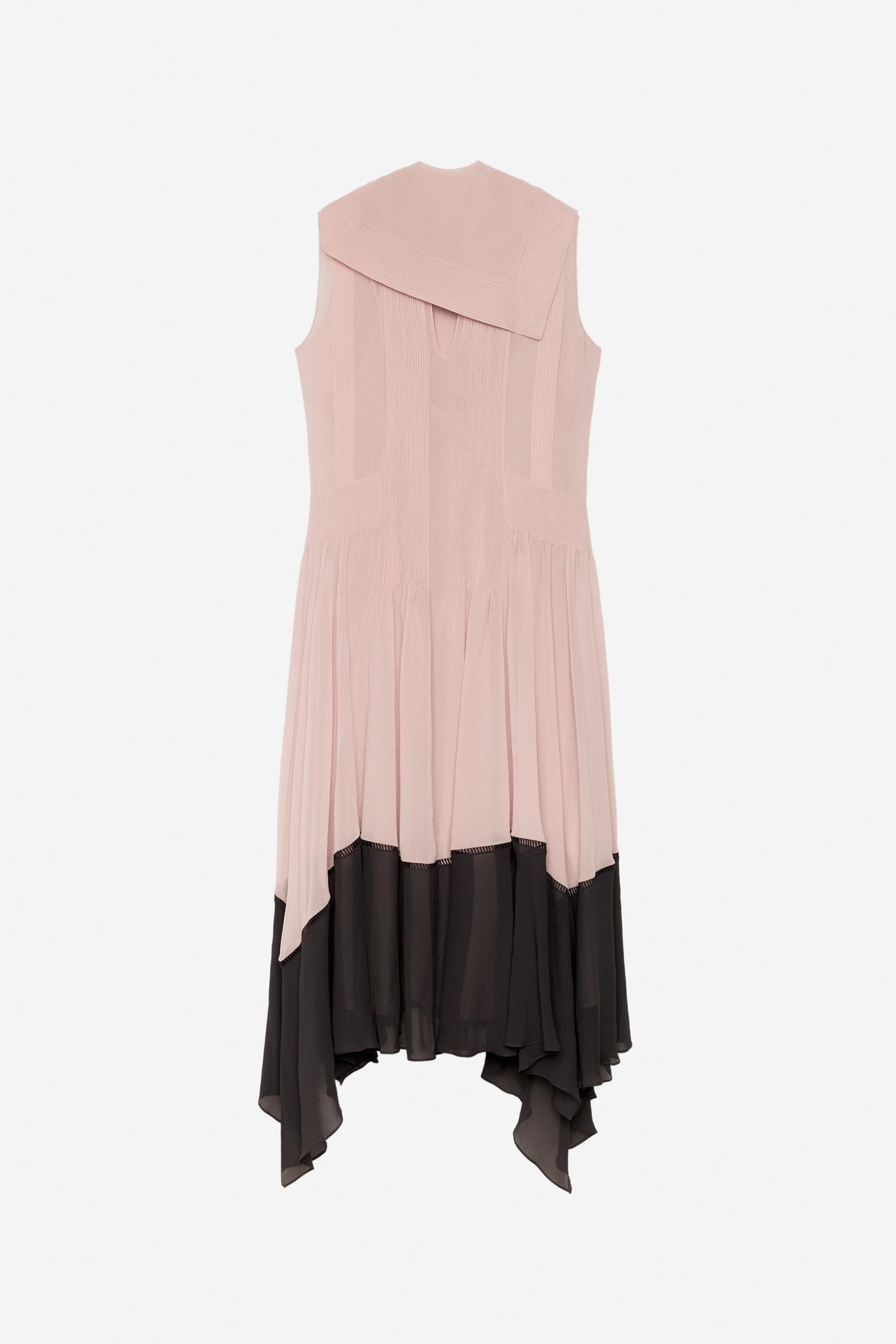 Женское платье Zara Pleated Dress - the Item, цвет: Бледный розовый — фото 8