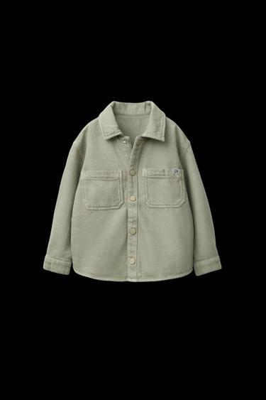 Zara FLOWING TWILL OVERSHIRT - Light khaki - Image 0