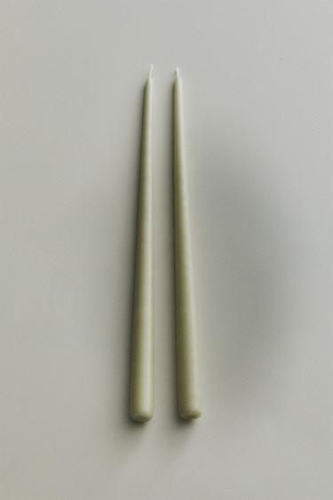 LONG MATTE DECORATIVE CANDLE - Beige by Zara