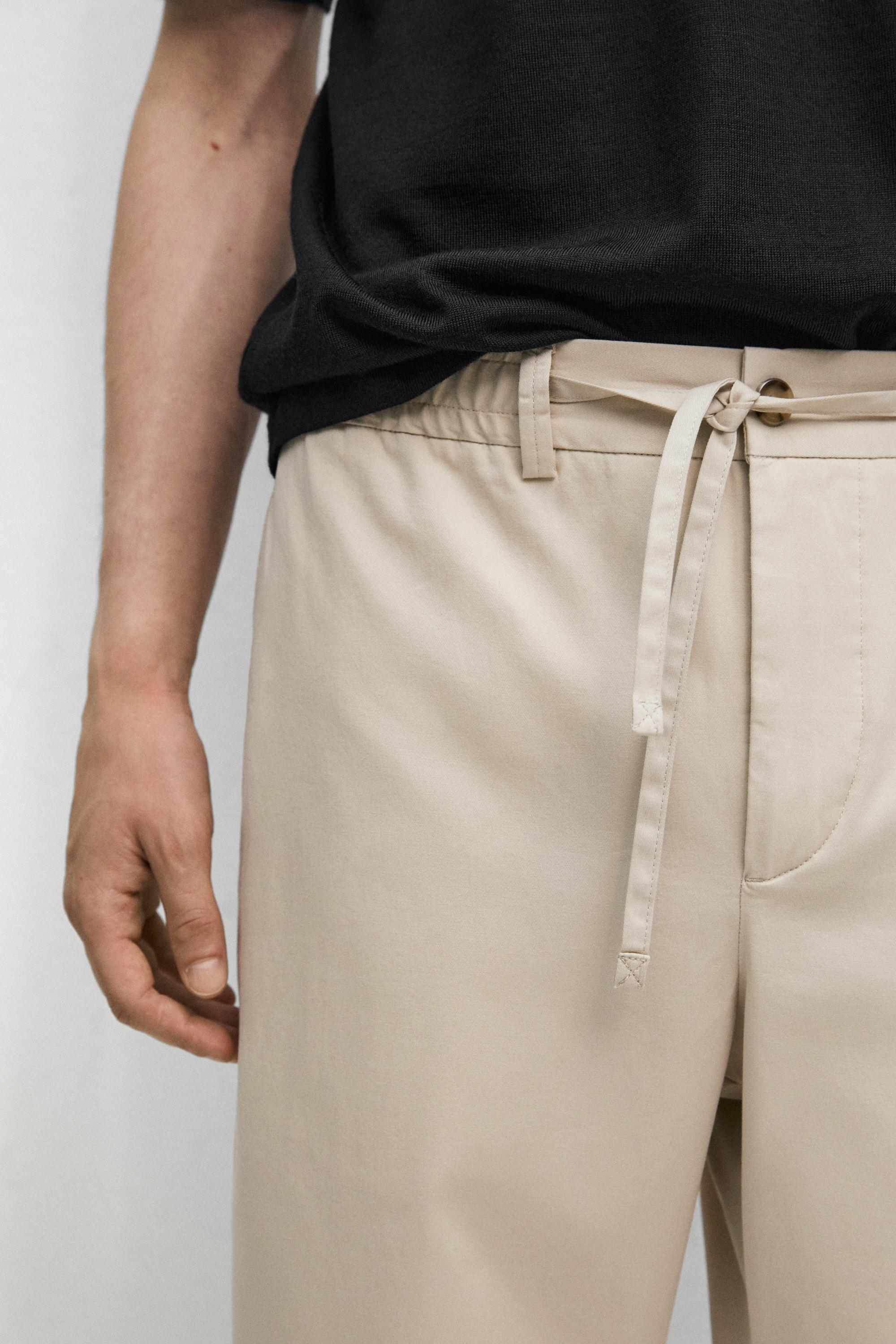 Cotton blend jogger fit pants