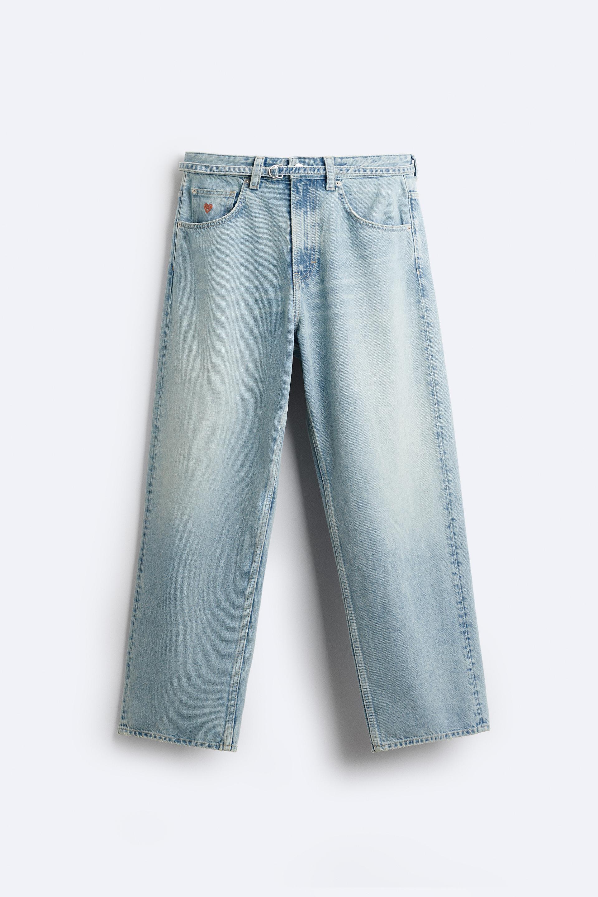 OVERDYED BAGGY JEANS - Dusty blue