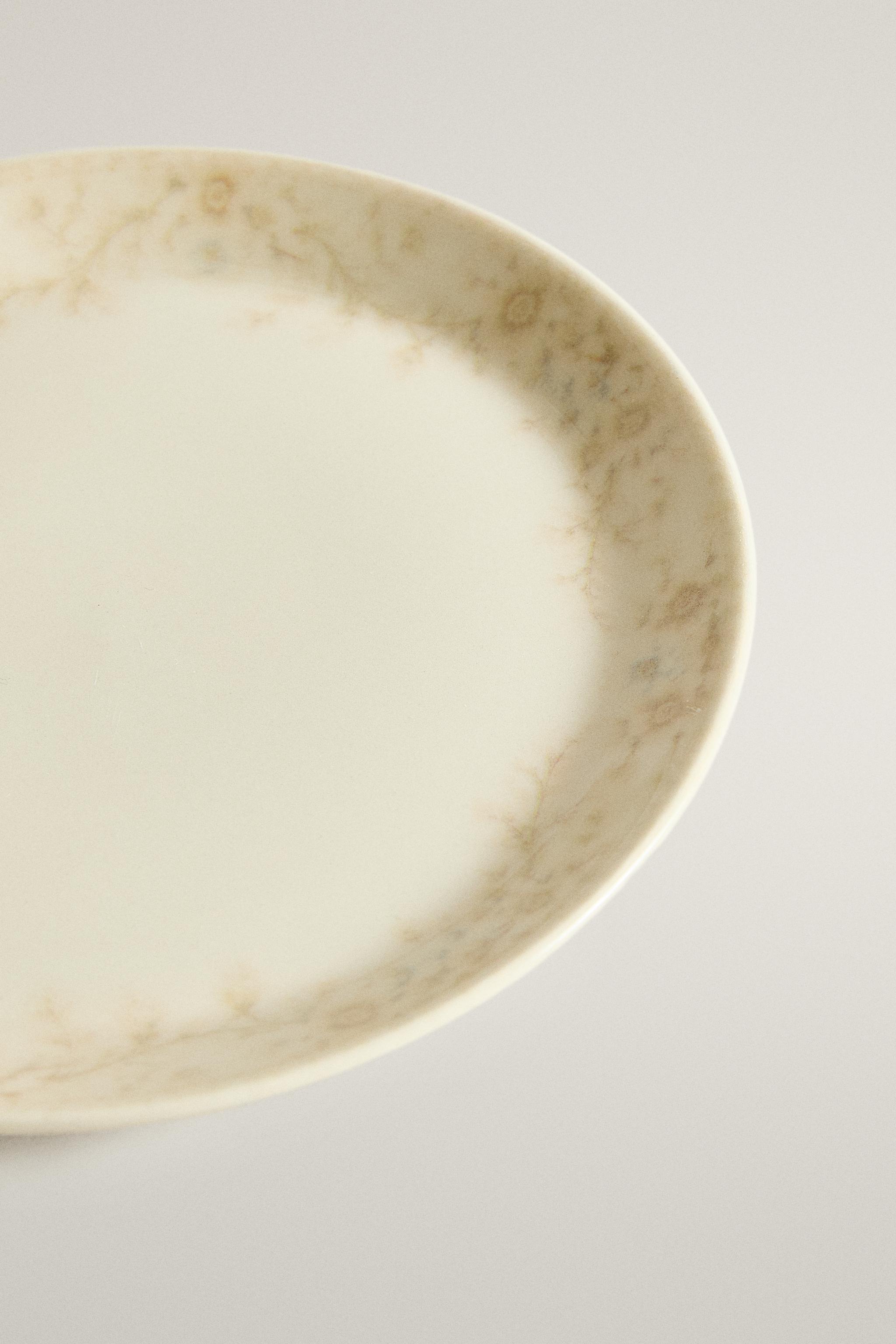 ASSIETTE À PAIN EN GRÈS GARDÉNIAS