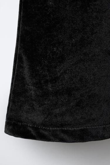PANTALON ÉVASÉ EN VELOURS - Noir de Zara - Image 3