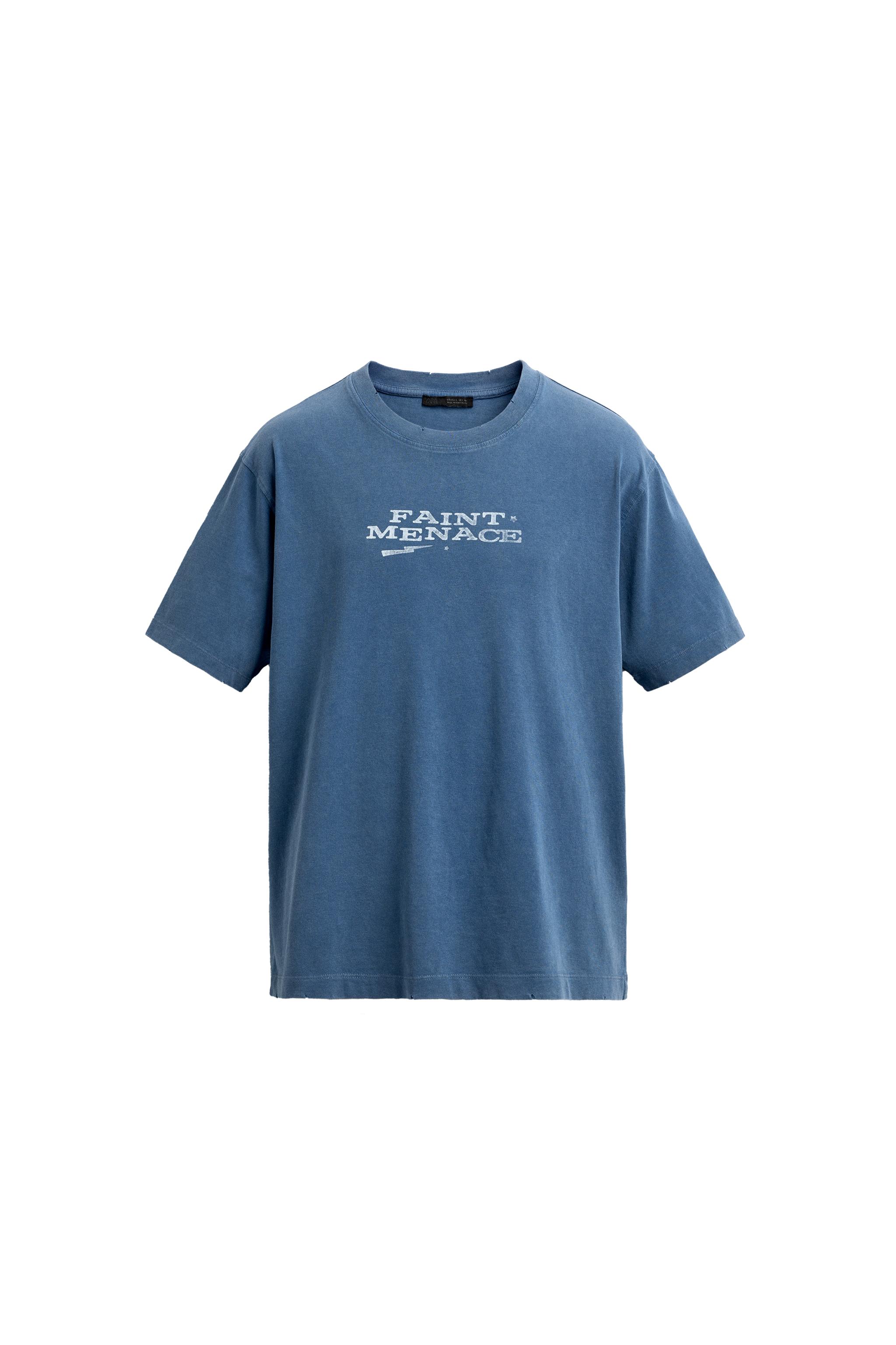 WASHED TEXT T-SHIRT - Sky blue | ZARA United States