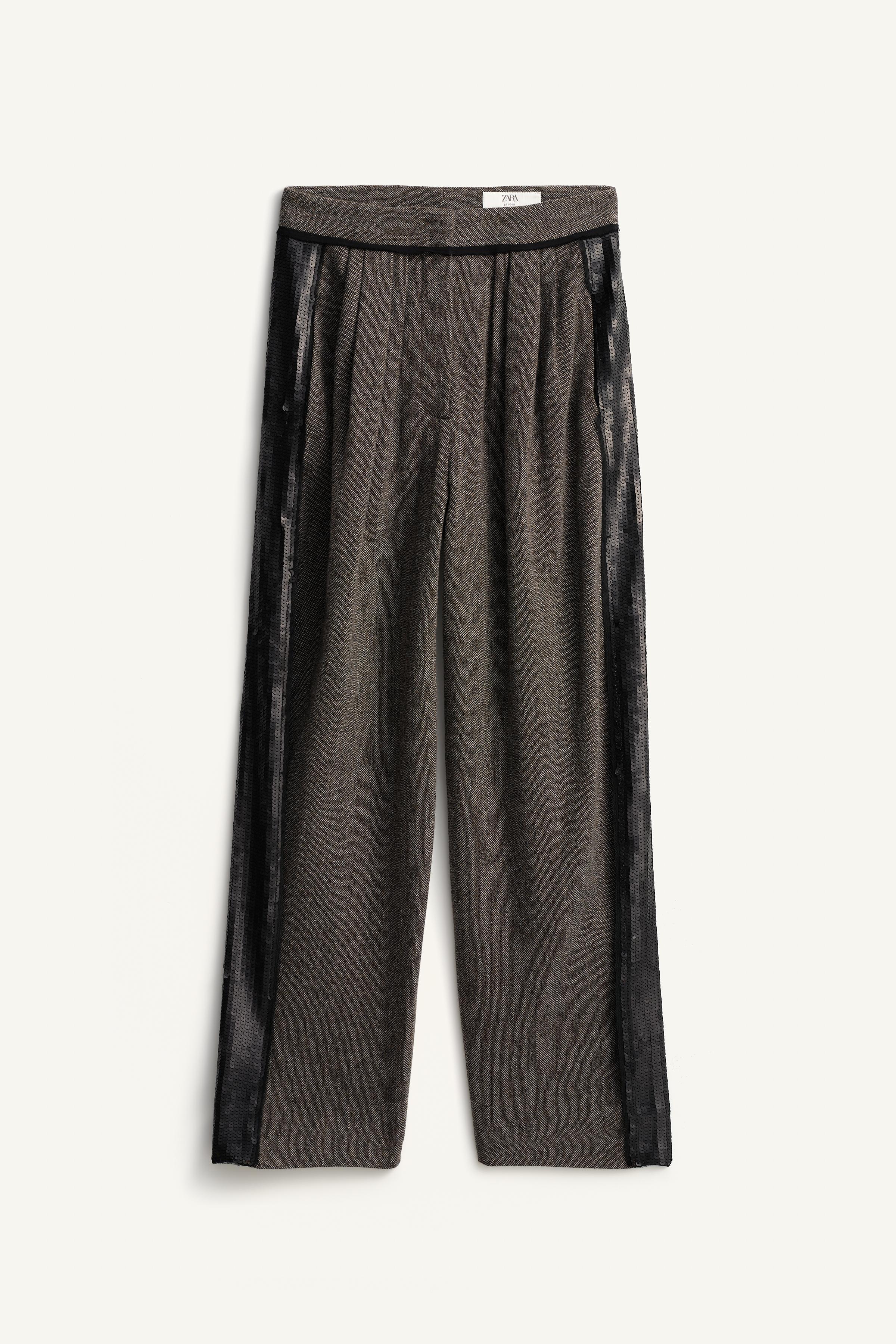 Limited Edition Sequin Pleated Pants by Zara