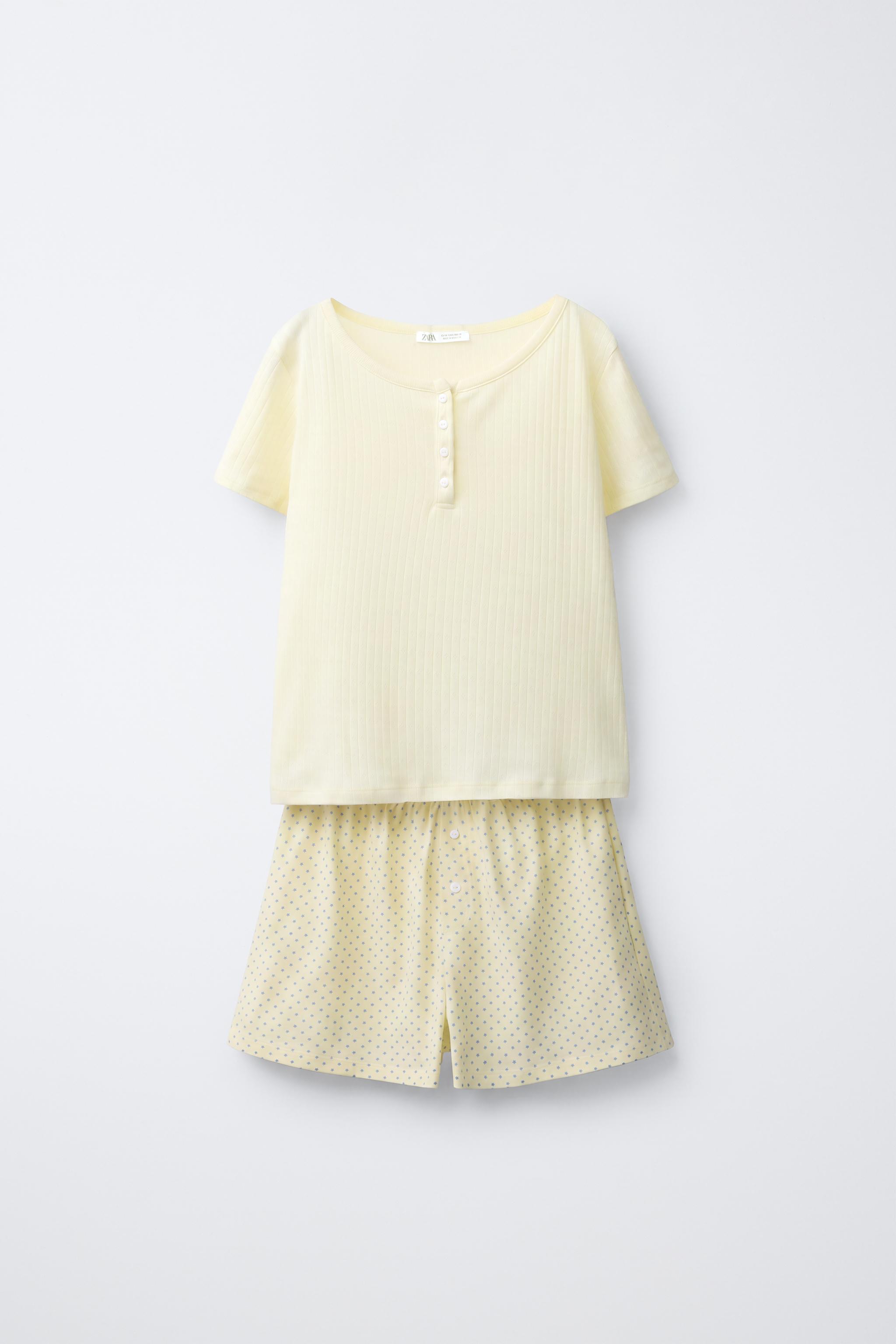 パジャマ14 6-14歳/無地＆ドットパジャマ - イエロー | ZARA Japan / 日本