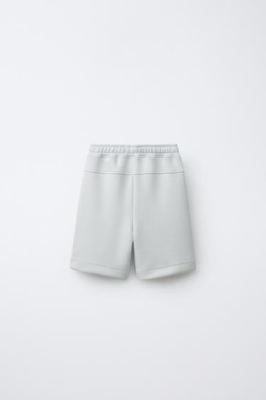 SPORTY LOGO BERMUDA SHORTS - Pearl grey by Zara - Image 1