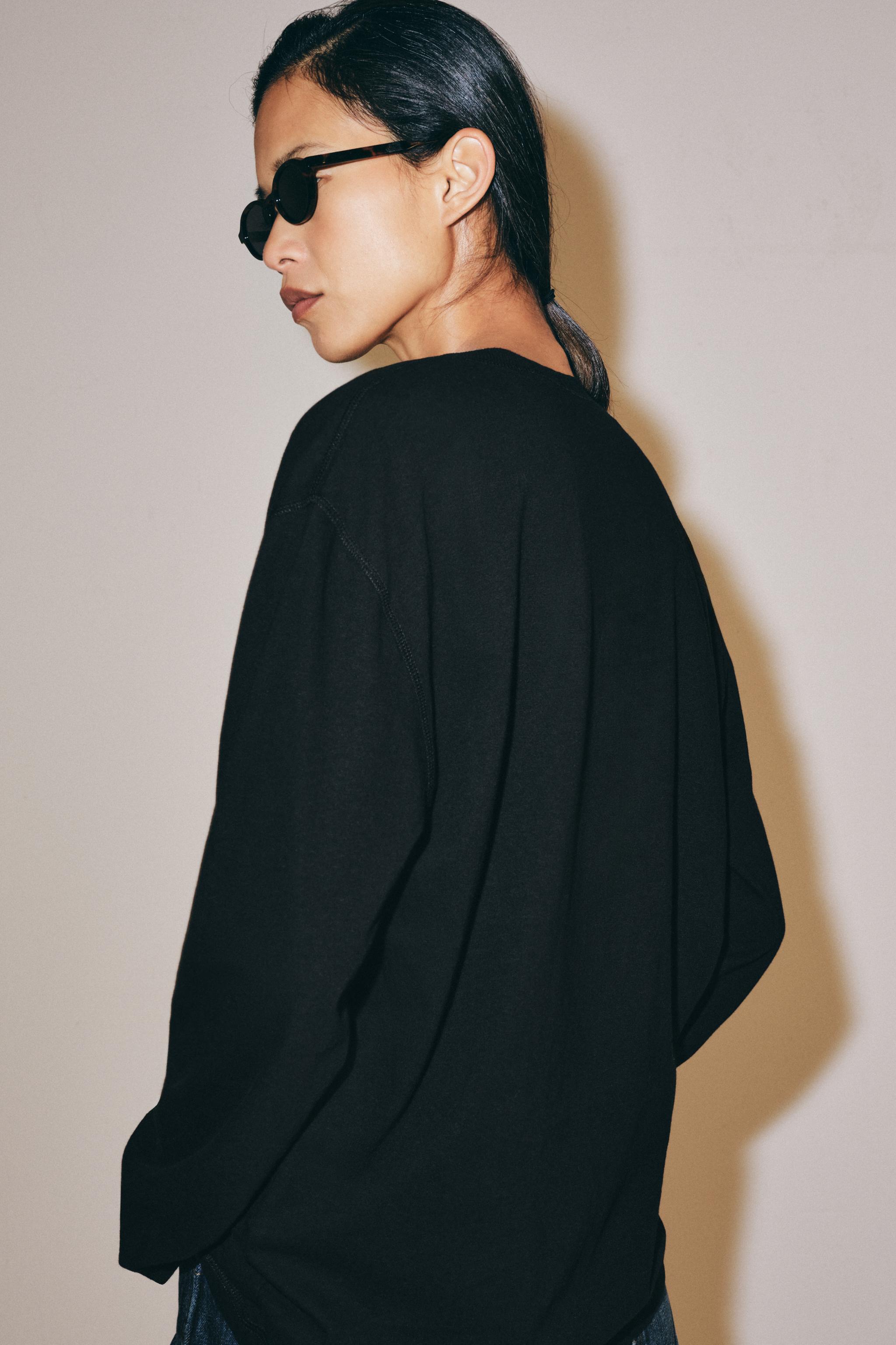 LINEN BLEND HENLEY T-SHIRT