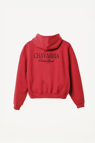 HOODIE RELAX FIT CAPUCHA WILLY CHAVARRIA X ZARA - Rojo de Zara