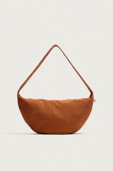 MALA DE OMBRO EM TECIDO - Laranja da Zara