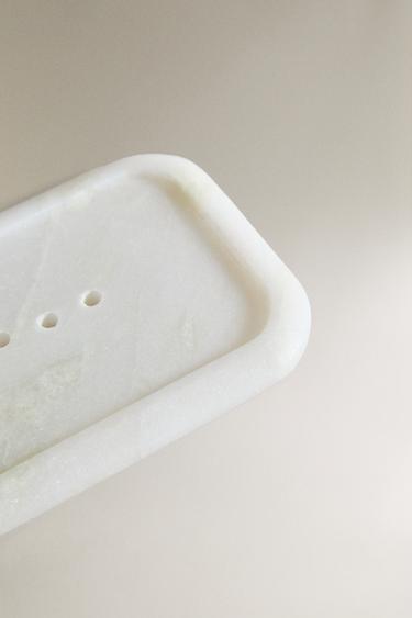 WHITE MARBLE BATHROOM SOAP DISH - white by Zara - Image 2