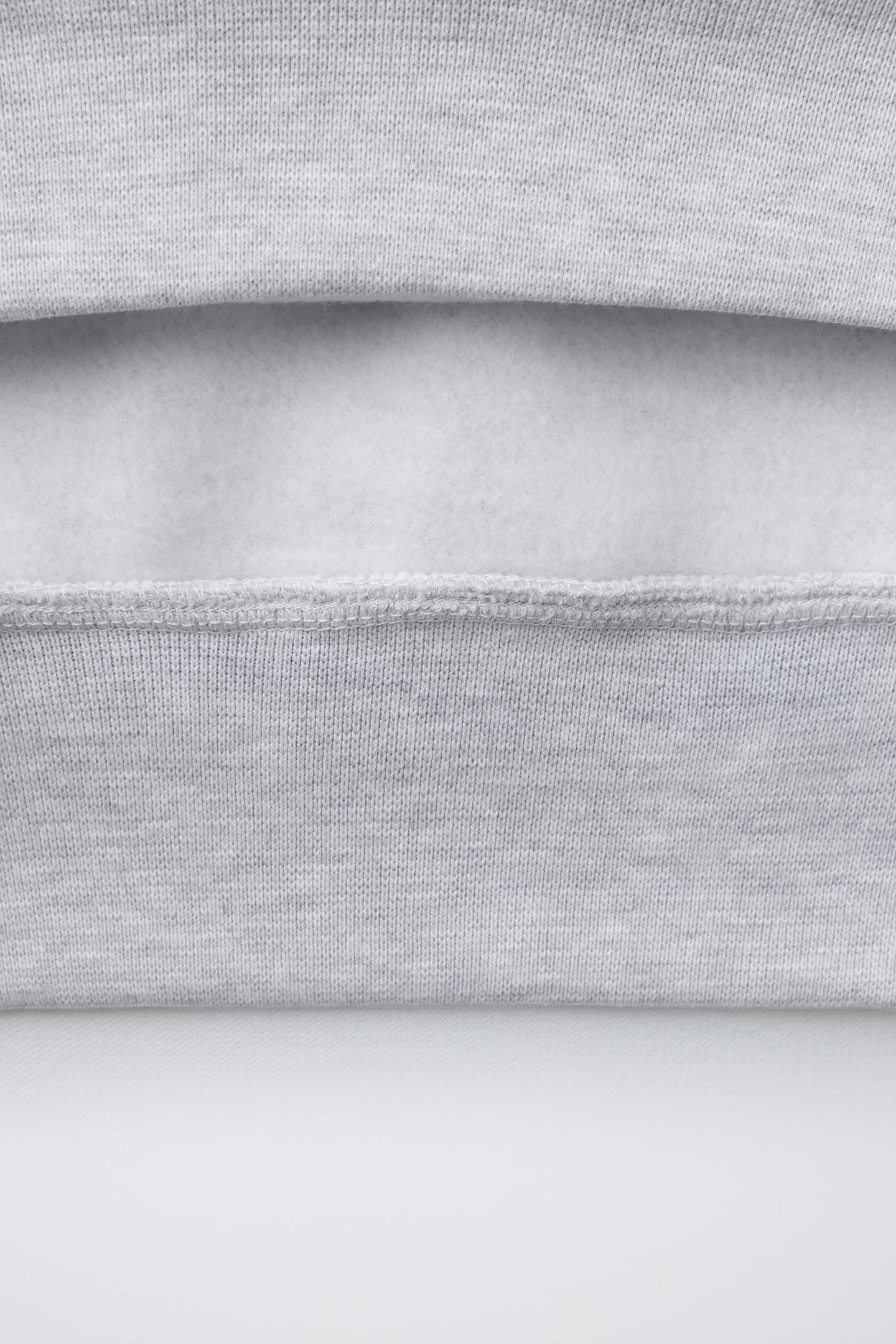 Детское худи Zara Text, цвет: Серый меланжевый — фото 5