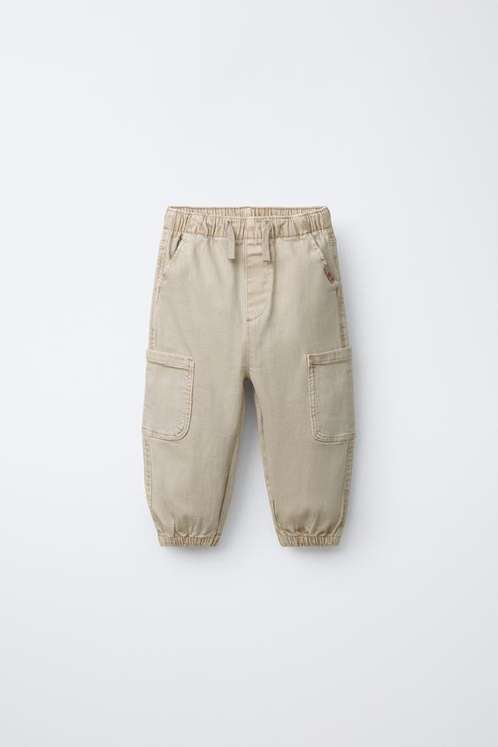 PANTALÓN JOGGER SUPERELÁSTICO - Beige claro de Zara - Imagen 0