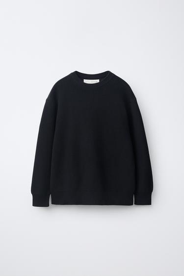 PURL KNIT JUMPER - Dark navy by Zara