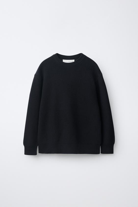 PURL KNIT JUMPER - Dark navy by Zara - Image 0
