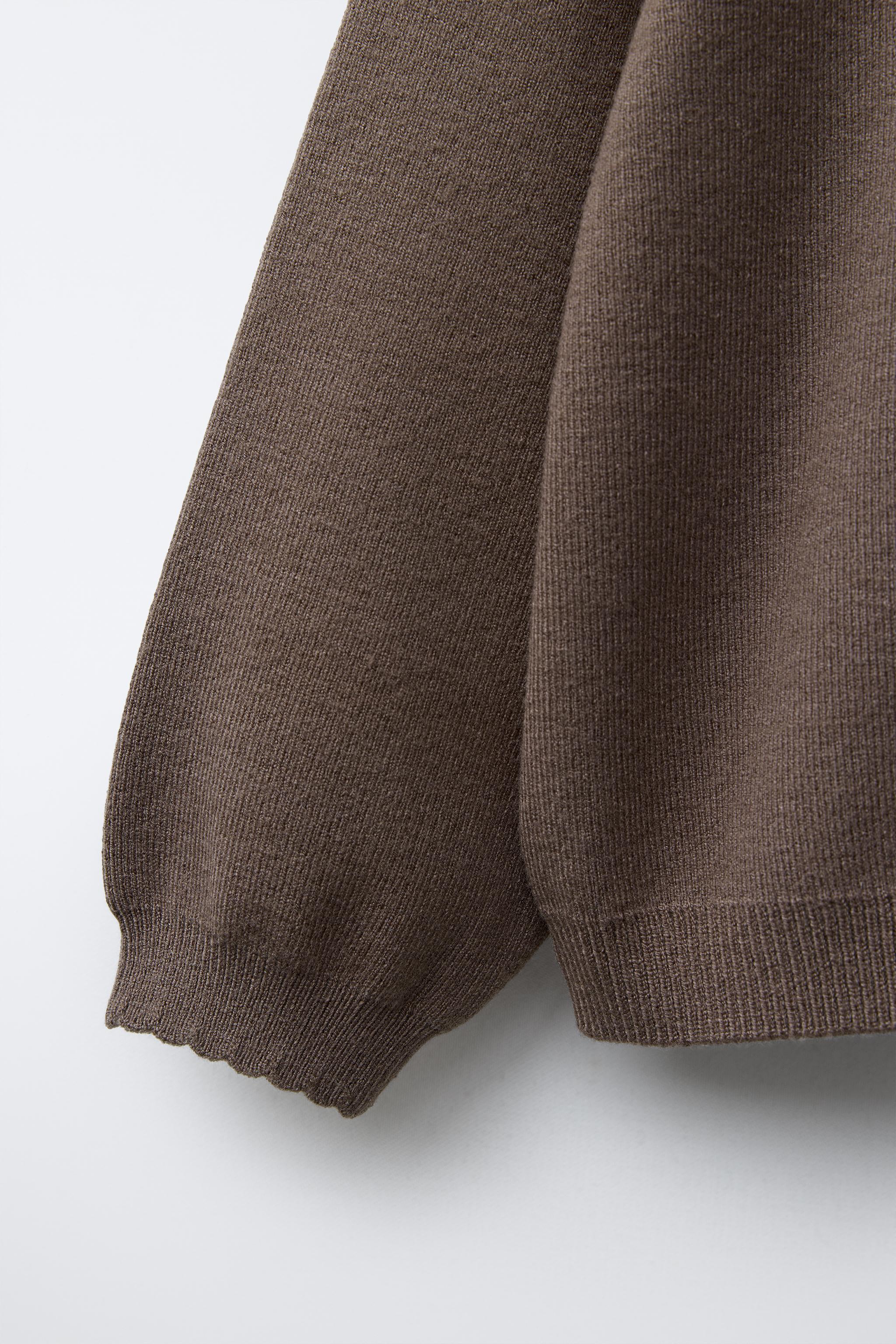 FLORAL PETER PAN COLLAR KNIT SWEATER