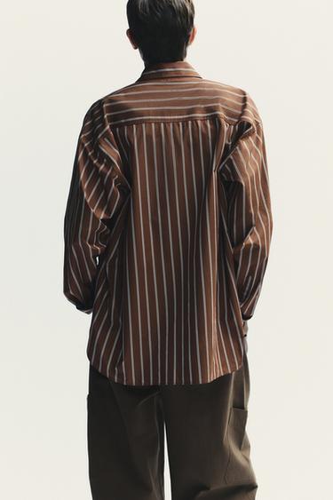 OVERSIZE SHIRT - Dark brown by Zara - Image 3
