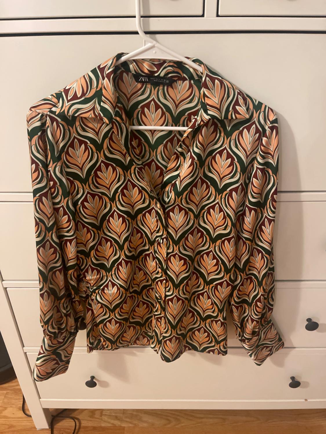 CAMISA ESTAMPADA FRUNCES CINTURA