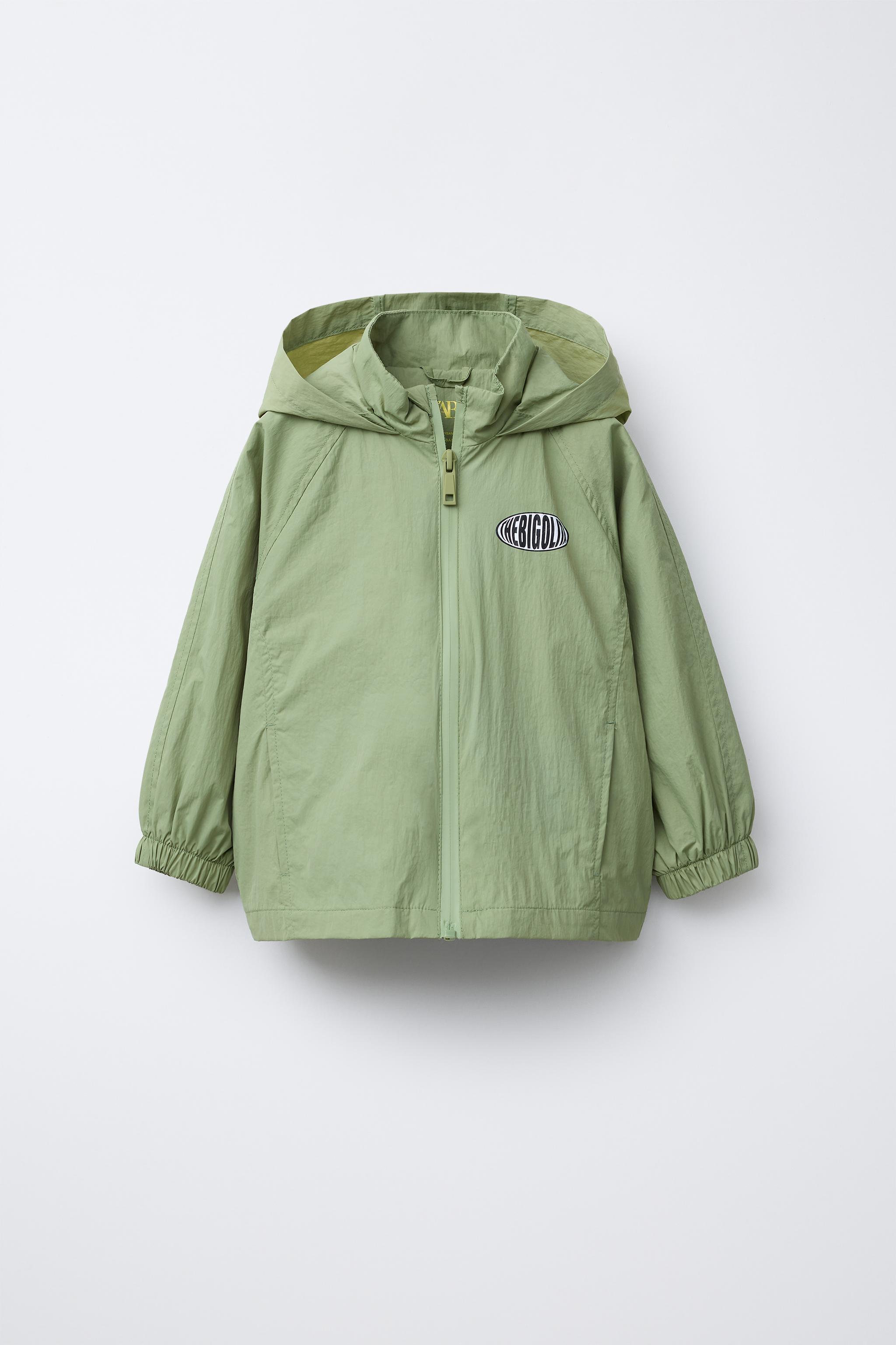 WATER-REPELLENT HOODED RAINCOAT Light green ZARA South Africa