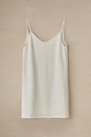 CHEMISE DE NUIT LIN - Écru de Zara - Image 4