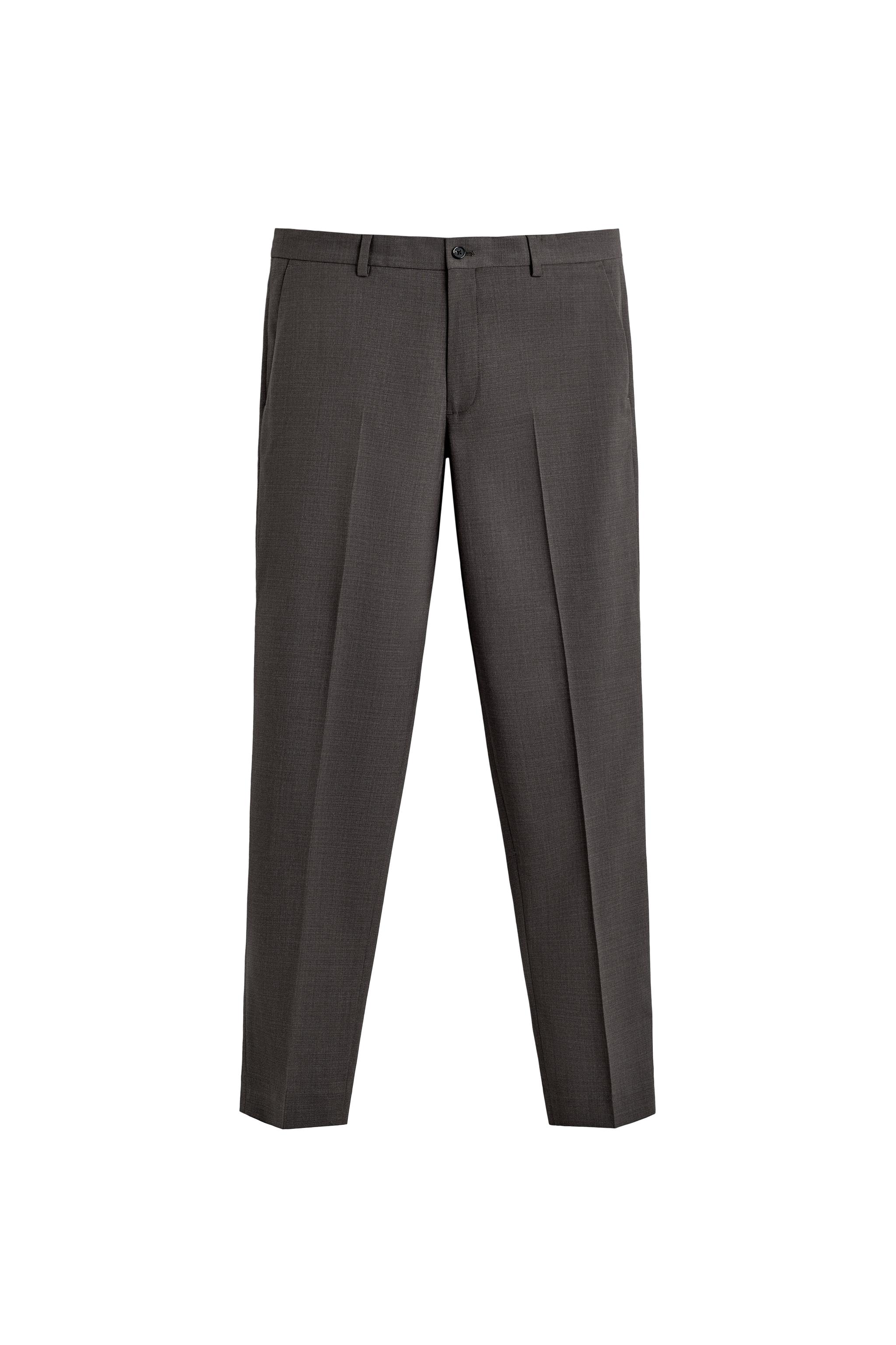 TEXTURED SUIT PANTS