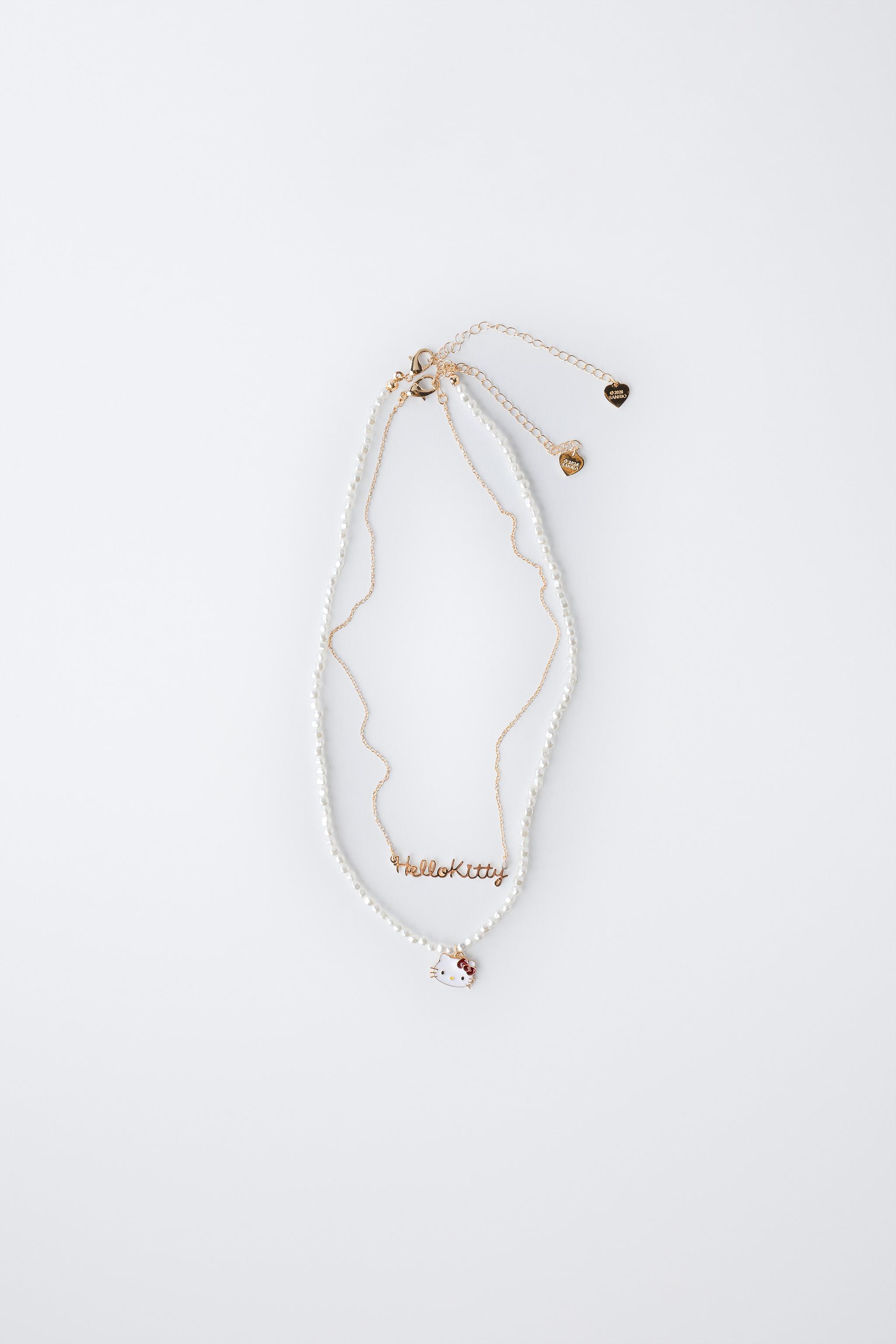 PACK OF TWO HELLO KITTY © SANRIO NECKLACES - Golden | ZARA South