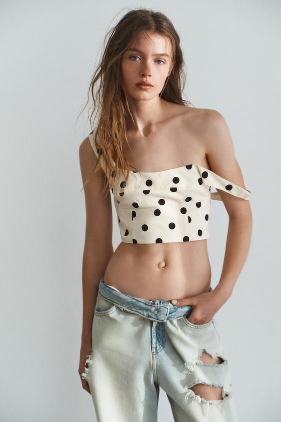 POLKA DOT CROP TOP
