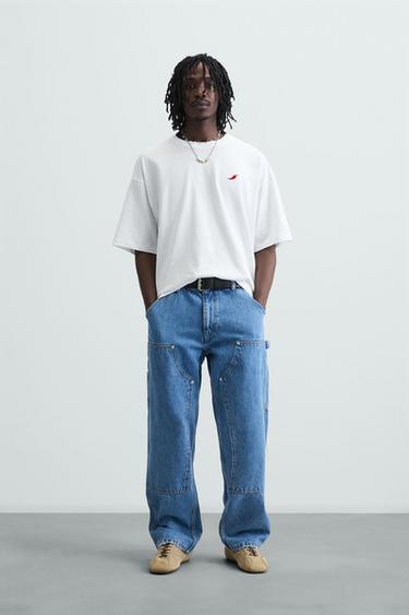 CAMISETA ESTAMPADO COMBINADO - Blanco roto de Zara - Imagen 0