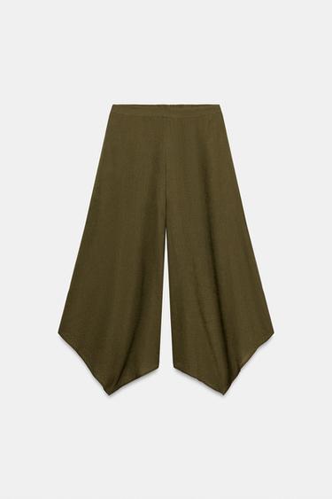 ASYMMETRIC CULOTTES - Khaki by Zara