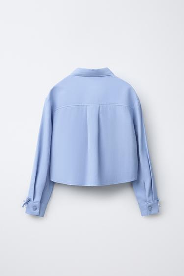 CHEMISE FLUIDE PETITS NŒUDS - Bleu de Zara - Image 1