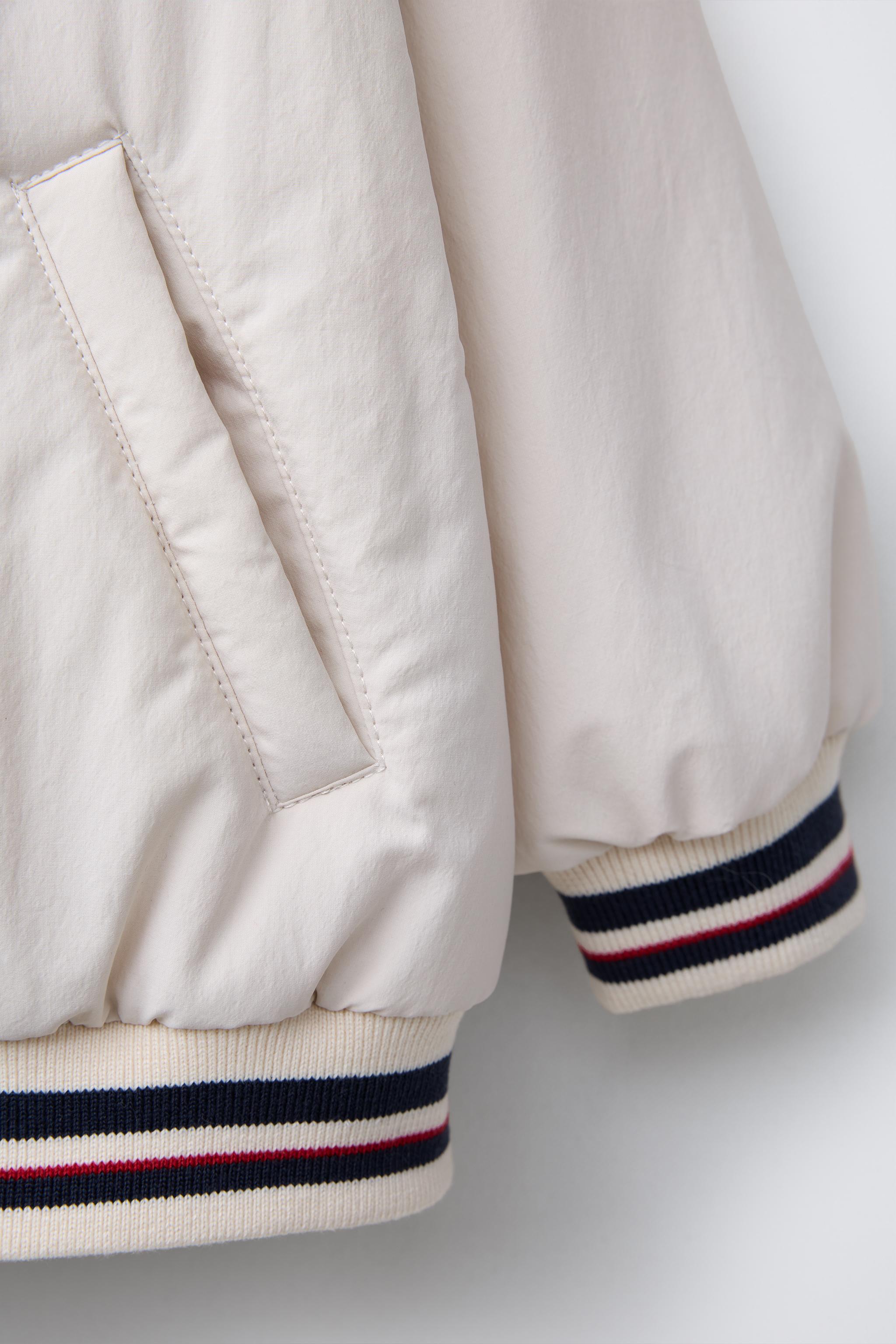 VARSITY テクニカルボンバージャケット - エクリュ | ZARA Japan