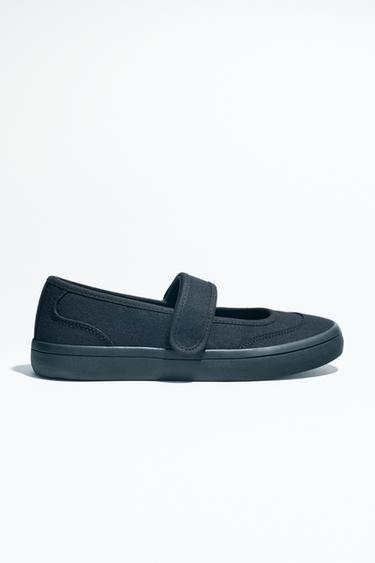 FABRIC STRAP BALLERINAS - Black by Zara