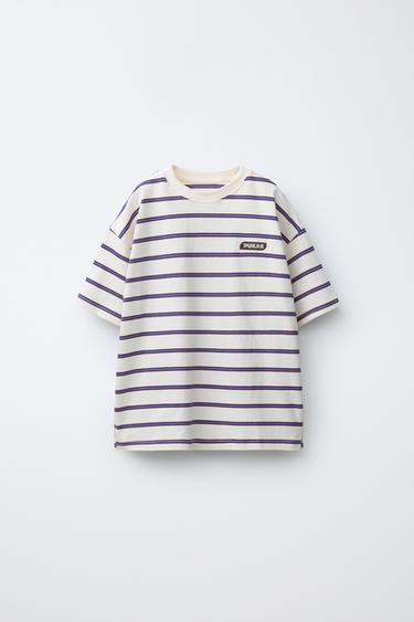 تيشرت مخطط PUKAS SURF - متعدد الألوان الخاص بـ Zara