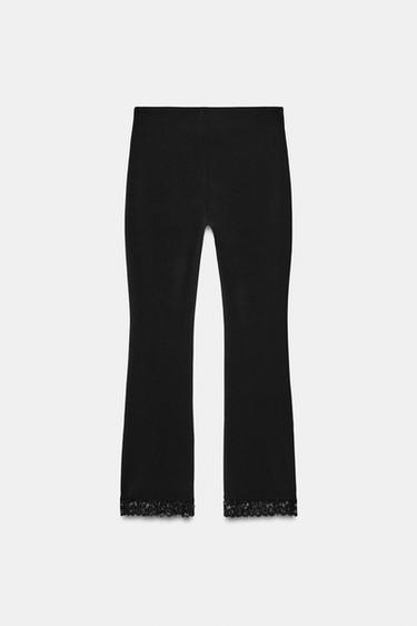 PANTALON STRETCH MINI FLARE - Noir de Zara - Image 4