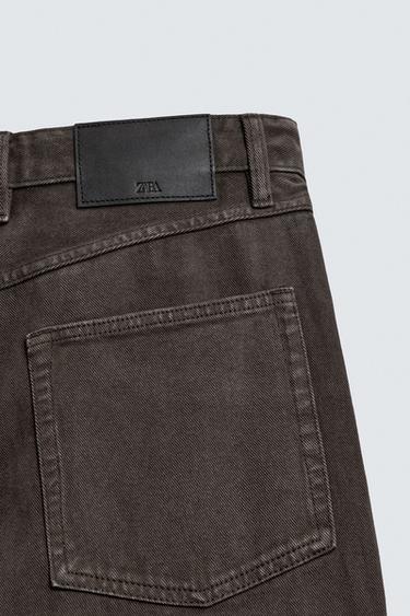 STRAIGHT FIT JEANS - Brown by Zara - Image 9