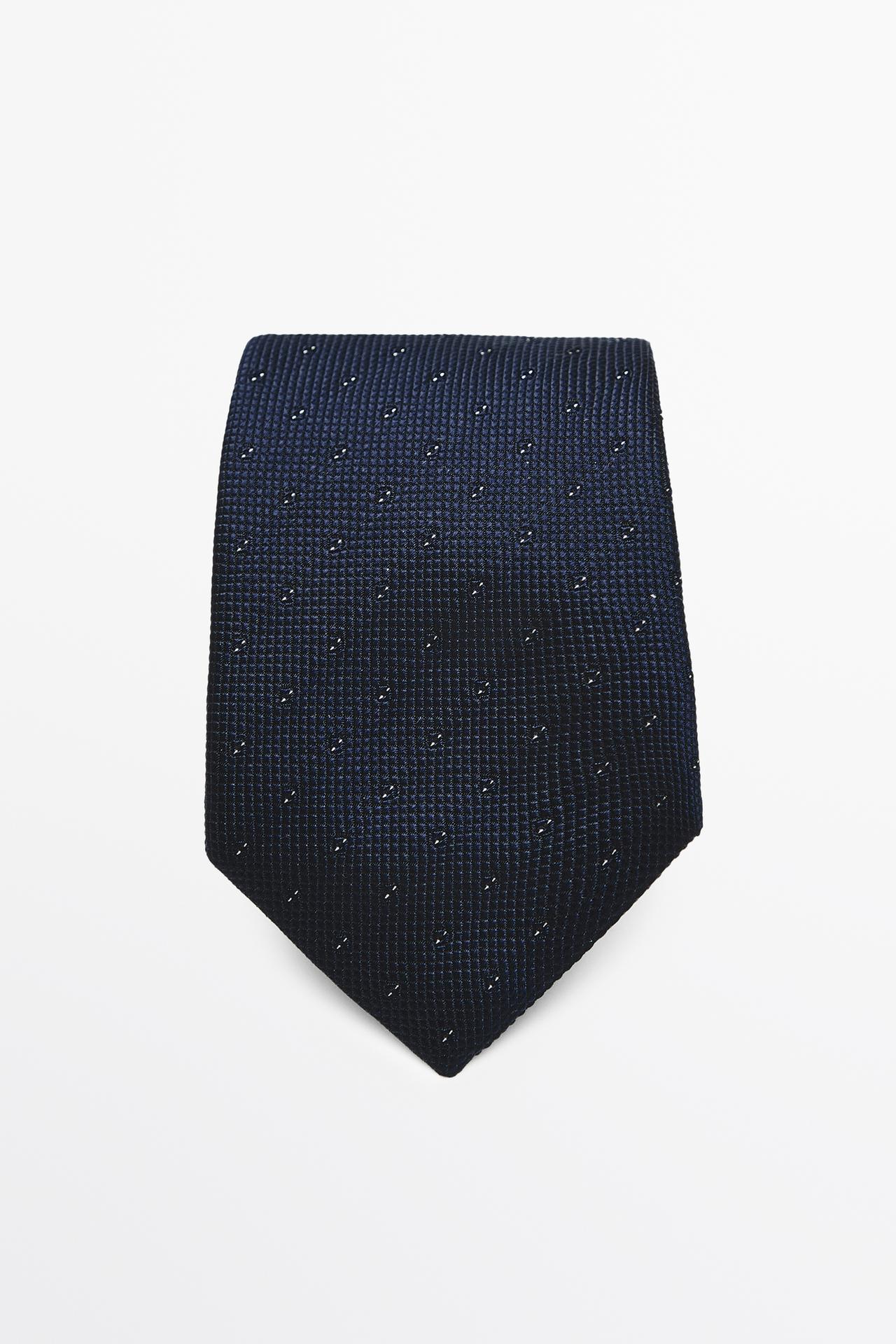 100% silk tie — Navy blue