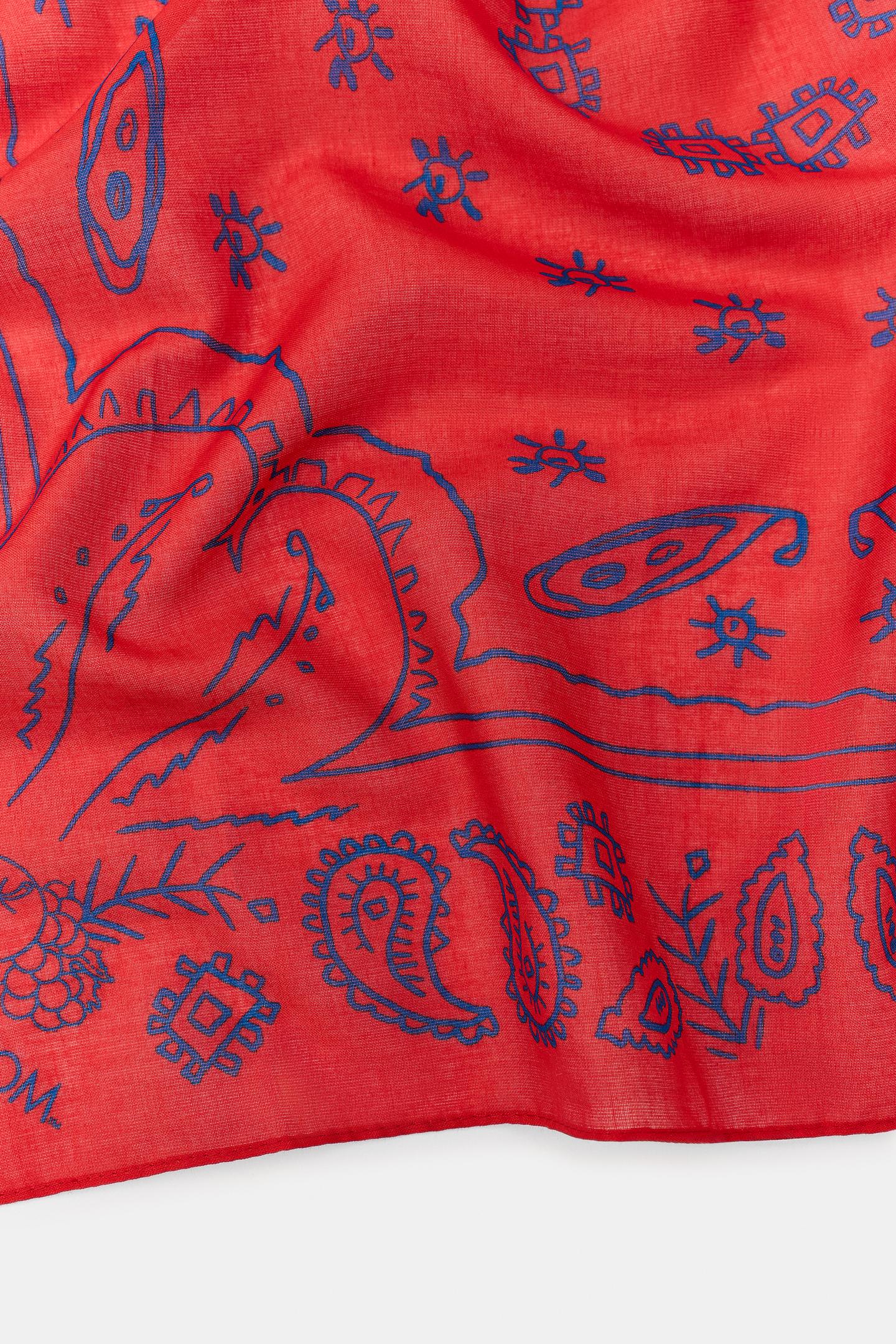 Женский шарф Zara Fruit OF the Loom™ Printed Bandana, цвет: Красный — фото 2